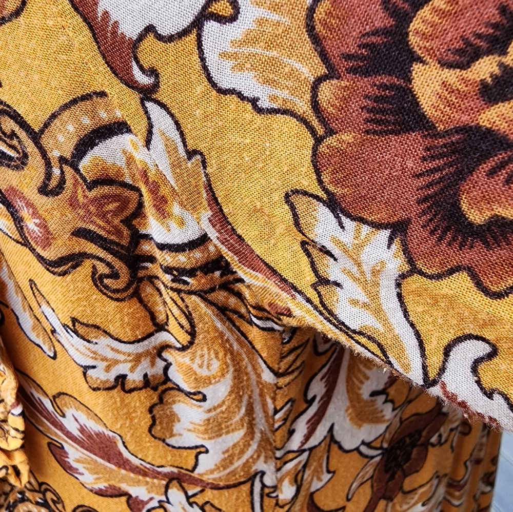 Spell Designs Etienne Maxi Dress Mustard Boho Festival Cottagecore Size L - Picture 10 of 16